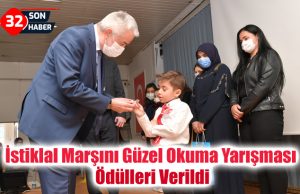 İstiklal Marşını Güzel Okuma Yarışması Ödülleri Verildi