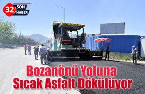 Bozanönü Yoluna Sıcak Asfalt Dökülüyor