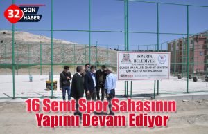 16 Semt Spor Sahasının Yapımı Devam Ediyor