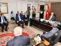 BAŞKAN ÇELİK VE EKİBİNDEN BAŞKAN BAŞDEĞİRMEN’E ZİYARET